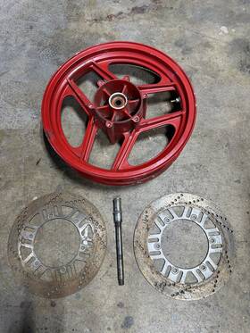 F-1156 Kawasaki 88 89 90 91 Ninja Zx 6 600 16 X 2.50 Front Wheel Rim Stock Oem