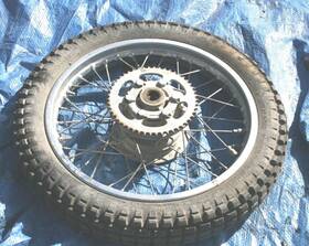 F7-175 Kawasaki 1975 F7 175 Rear Rim Tire Needs Tub