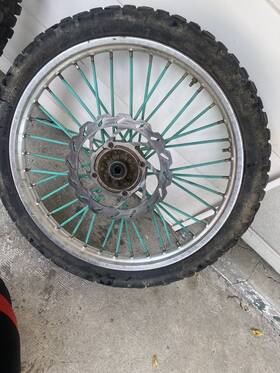 Fg53dg Kawasaki 1991 Kdx250 Kdx 250 Oem Front Wheel Rim Hub Tire