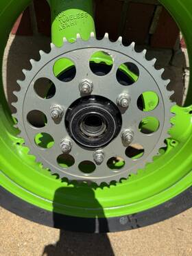 J1285 Kawasaki 91 92 Ninja Zx7r Zx750 Rear Wheel Rim W Brake Disc Zx7 Straight Sprock