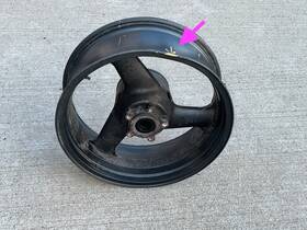 R-1959 Kawasaki 1996-2003 Ninja Zx7r Zx7 Zx 7 7r 750 Rear Back Wheel Rim Tire