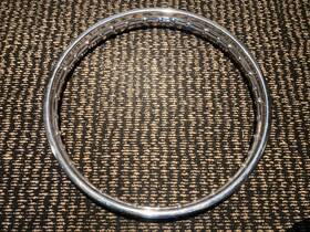 41025-022 Kawasaki Takasago Oem F7 F3 19 Inch Chrome Steel Front Wheel Rim Street Enduro Vtg