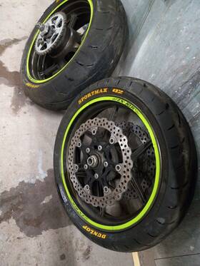 Kawasaki Zx10r 2006-2007 2006 2007 Oem Wheel Set 2 Rims With Rotors Tires Front And Rear