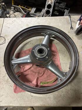 Zx6r-zx9r Kawasaki Ninja Zx6r Zx9r Oem Front Wheel Rim Chrome Polished Zzr 600 17 Inch