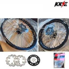 E22o1100-f-no60-c04fd250si Kke 21/18 Cnc Wheels For Suzuki Drz400s 2000-2025 Drz400 Drz400e 2004 Black Hubs