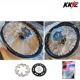 E22o1100-f-no60-rd-s Kke 21/18 Dirt Bike Wheels For Suzuki Drz400sm 2005-2025 Black Hubs Rims