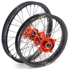 L76k6100-no4-v6 Kke 19/16 Kids Wheels Rims For Ktm85 Sx / Husqvarna Tc85 2021-2024 Orange Hub