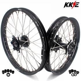 N04ca1100-340-v6 Kke 21/19 Cast Wheels For Yamaha Yz125 Yz250 1999-2024 Yz450f Black Hubs Rims