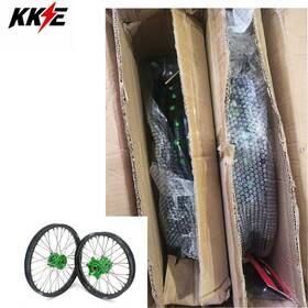N05n5150-no5-v6 Kke 21/19 Wheels For 06-2018 Kawasaki Kx250f Kx450f Kx250 Dirt Bike Rims Green