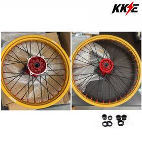 N13ca3231-no120 Kke 21/19 Cast Dirt Bike Wheels For Honda Crf250r 14-25 Crf450r 13-25 Gold Rims