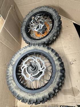 45209001144 Ktm 2009 2010 2011 50sx 50 Sx Junior Mini Oem 10 Inch Front Rear Wheel Set Rims Tire