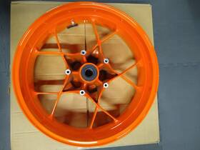 64110001033eb Ktm Motorcycle Wheel Bent Rear 5.5x17 Inch Complete With Bearings Elec. Orange