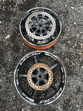 0201 Ktm Kt01 2012 Rc8 Front Rear Wheel Rim Straight Rotors Set Oem #0201