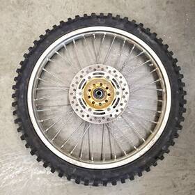06-404-01 Michelin 1995 Atk 250 Front Wheel Rim And Tire - 90/90-21
