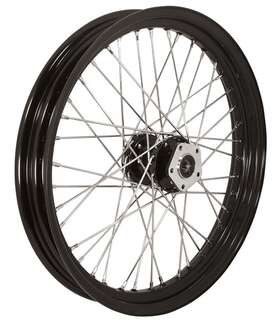 51713 Mid Usa 21 Inch Black 40 Spoke Tubeless Front Wheel Rim For Harley Softail Fxdwg