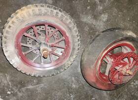 Tbestytmbwgigr5-13 Mini Pocket Bike Front And Rear Wheel Set With Tires-not Tested-used