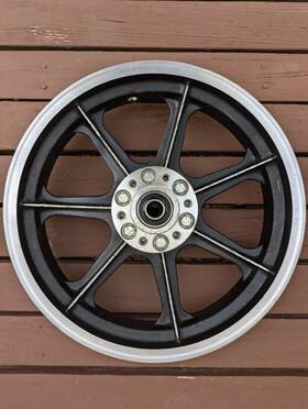 19g8 Morris Vintage 16 Inch Rear Motorcycle Wheel With Hubs And Sprocket. Kawasaki Harley