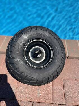 123123123 Motovox Mega Moto/motovox Mini Bike Wheel With Tire 6 Inch Front For 12mm Axles
