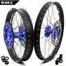 N05n4100-c05fd270sl Kke Mx Wheels Rims Set Fit Kawasaki Blue Sprocket