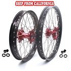 N12o3100 Kke Spoked Mx Wheels Rims Set For Suzuki Red Cnc