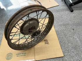 3951-36n Oem Harley 1942 18 Inch Wla Front Wheel With Axel