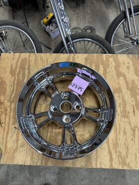999-8888-777 Oem Chrome 15 Inch Trike Enforcer Wheel Tri Glide Harley Three Wheeler No Blems