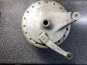 42005-024 Oem Kawasaki F6 F7 Empty Rear Wheel Drum Hub Loaded Brake Panel Plate Lever Vtg