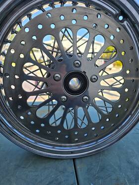 Fw-c363-2-mtgd Optima Fat Spoke Front Wheel Rim 16x3.5 For Harley Touring Bike