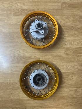 J1.40x10 Pcc 10 Inch Gold Front And Back Wheels For Honda Crf 50