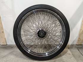 Rw-1650 Ride Wright Wheels Inc 80 Spoke Front 21 Inch X3 Single Disc Wheel And Tire Harley-davidson