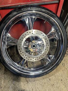 14-112 Ryd Adrenaline 23 Inch Chrome Bagger Wheel And Triple Trees