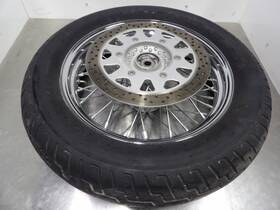 44100-41fd0 Suzuki 01-09 Boulevard Vl800 C50 Front Wheel Rim W Rotor And Tire Lip Bend/video