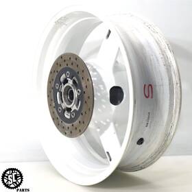 Sx60 Suzuki 02 03 Gsxr 600 Rear Wheel Rim Straight Oem White S60