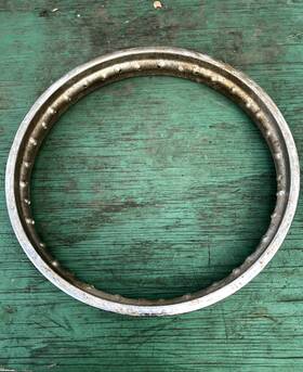 185bx19 Takasago 2e 101 Rim 19 Inch 36 Spoke Japan Retro Moto Wheel