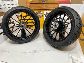 45835 Talon 00-24 Harley Touring 19 Inch Front Turbine Spoke Wheel And Tire Oem