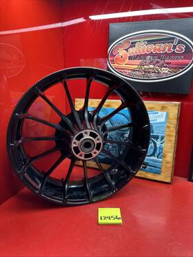 98887765 Talon Harley 18 Inch Impeller Mag Black Touring Bagger Rear Wheel Stock 09 Up