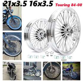 1502b1508a-pol-sky Tarazon 3622-2-chr 21x3.5 16x3.5 Fat Spoke Wheels Rotors For Harley Touring Road King Baggers 00-07
