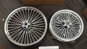 3642-1-chr-fb Tarazon 21x2.15 16x3.5 Fat Spoke Wheel For Harley Dyna Chopper Street Bob Low Rider Used