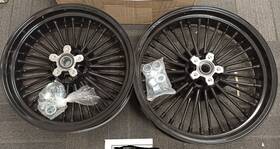 3672-1-bla-ca Tarazon 18x3.5 16x3.5 Fat Spoke Wheels Rims For Harley Softail Boy Deuce Springer