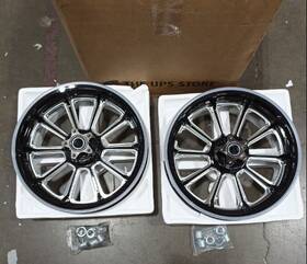 Hd-frw-c1010-011018-bla Tarazon 16x3.5 Front Rear Wheels Rims For Harley Touring Road King Electra Glide Flht