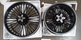 Hd-frw-c36124-bla Tarazon 21x2.15 16x5.5 Fat Spoke Wheels Rims For Harley Softail Fatboy Flstf Standard