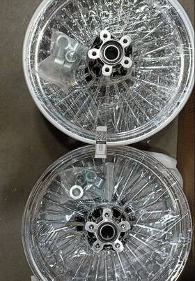 Hd-frw-c3632-1-chr-ca-2sd Tarazon 16x3.5 Fat Spoke Wheels Rims For Harley Heritage Softail Classic Flstc Chrome