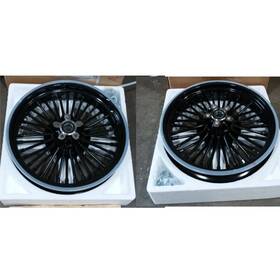 Hd-frw-c3632-bla-efb Tarazon 16x3.5 Fat Spoke Wheels Rims For Harley Softail Heritage Boy Sportster X48