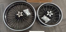 Hd-frw-c3644-1-bla Tarazon 21x2.15 16x5.5 Fat Spoke Wheels Rims For Harley Dyna Street Bob Low Rider Used