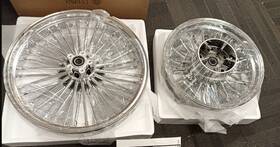 Hd-frw-c3655-chr-efb Tarazon 21x3.5 16x5.5 Fat Spoke Wheels For Harley Touring Street Glide 2009-2024 Used