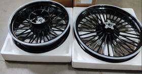 Hd-frw-c3656-bla-ca Tarazon 21x3.5 18x5.5 Fat Spoke Wheels For Harley Touring Electra Road Glide 2009-2024