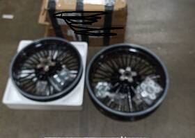 Hd-frw-c3672-2-bla Tarazon 18x3.5 16x3.5 Fat Spoke Wheels For Harley Touring Road Electra Glide King 00-07