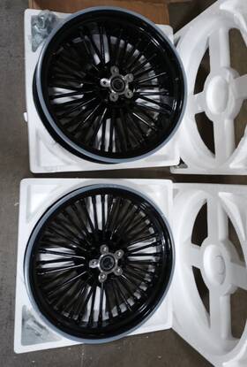 Hd-frw-c3698-1-efb Tarazon Fat Spoke Wheels 17x3.5 Front 17x6 Rear For Harley Softail Fatboy Lo Flstf 07-20