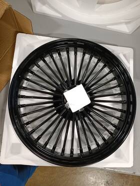 Hd-fw-c3611-bla-ca Tarazon 21x3.5 Fat Spoke Front Wheel Rim For Harley Dyna Low Rider Street Bob Fxdb Fxdl
