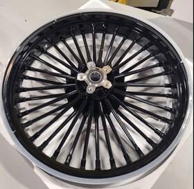 Hd-fw-c362-1-bla-ef-78 Tarazon 21x3.5 Fat Spoke Wheel Front Tubeless Rim For Harley Dyna Wide Glide Fxd Softail